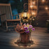 Solar Lights Outdoor with Planter Pot,Metal Cat Solar Lamp Post with Planter