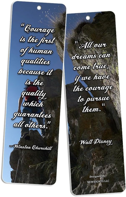 NewEights Adventure Inspirational Quotes Bookmarks 12-Pack, Stocking Stuffers for Church Ministry Supplies