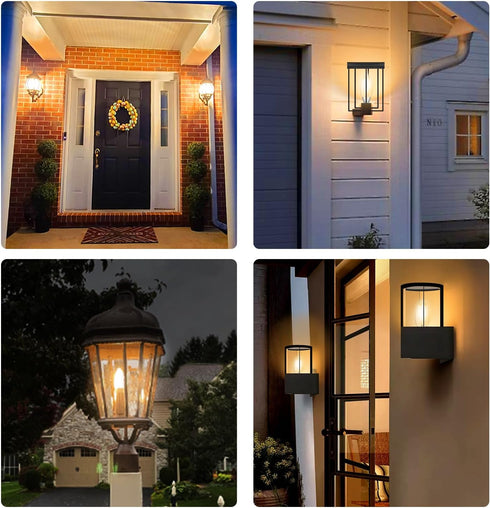 Dusk to Dawn Outdoor LED Light Bulb, 5W Equivalent 40W, Candelabra B11 Light Bulb, 2700K Soft White, 6 Pack
