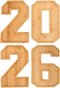 TWEJMZU Graduation Charcuterie Numbers, 4 Pcs 2-0-2-6 Fillable Wooden Tray, 12 Inch Divided