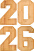 TWEJMZU Graduation Charcuterie Numbers, 4 Pcs 2-0-2-6 Fillable Wooden Tray, 12 Inch Divided