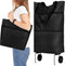 YASYU Foldable Shopping Trolley with Wheels - 2 in 1 Reusable Grocery Tote