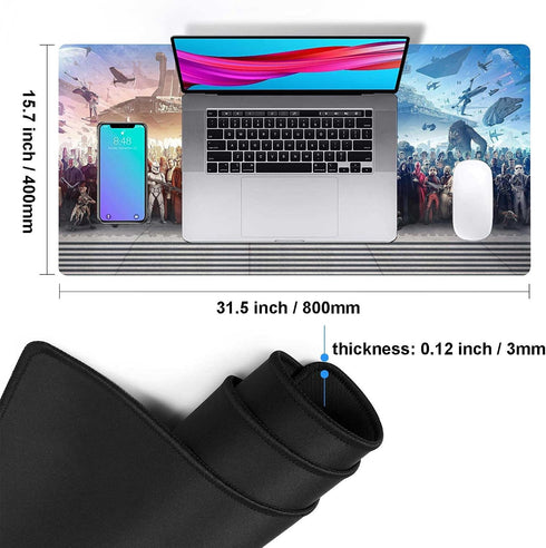 XXL Large Gaming Mouse Pad The Chosen One Custom Desk Pad, Portable Desk Mat 31.5X15.7 Inch with Anti-Slip Rubber Base