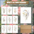 WEIZHEN 20-Pack 4x6 Watercolor Wildflowers Blank Greeting Cards with Envelopes - Blank Cards for Personalized Messages