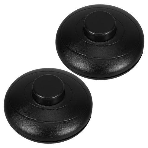 Veemoon 2pcs Inline Lamp Foot Pedal Switch for LED Lights, Black Push