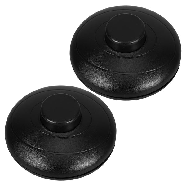 Veemoon 2pcs Inline Lamp Foot Pedal Switch for LED Lights, Black Push