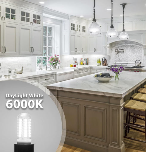 Dimmable E17 LED Bulbs, Daylight 6000K 6500K, 40W Incandescent Equivalent, Pack of 2