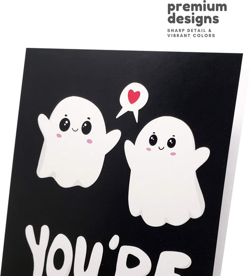 You're My Boo Funny Ghost Anniversary Card for Husband or Wife, Cute Valentine's Day Card, Romantic Birthday Card