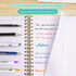 Large A5 Spiral Notebook, 365 Page Hardcover Leather Journal, College Ruled, Purple, 24pcs Index Tabs, 5.5" x 8.5"