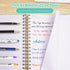 Spiral Notebook, 5 Subject College Ruled Notebook with Dividers, 250 Pages Leather Journal (B5 Purple)