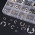 Hilitchi 380-Pcs E-Clip Circlip External Retaining Ring Assortment Set - 14 Sizes, 304 Stainless Steel