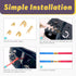Swpeet 525 Pcs Non-Insulated U Shape Wire Crimp Copper Terminal Connector Kit, Gold TC-1 TC-A TC-B TC-C TC-T, Ring Lugs