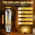 T10 Bulb Dimmable Bulb E26 4W 40 Bulbs 2700K 400LM, 2 Pack LED Tubular Light Equal Watt Long Edison Light Warm White