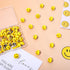 Whaline 50Pcs Resin Happy Face Push Pins, Cute Yellow Cork Board Thumbtacks for Bulletin Board Decor
