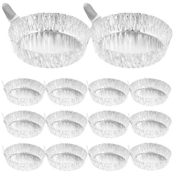 100 Pcs Weigh Boats Lab Tray, 42ml Aluminum Round Dishes for Scale Mixing Liquid and Powder