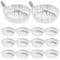 100 Pcs Weigh Boats Lab Tray, 42ml Aluminum Round Dishes for Scale Mixing Liquid and Powder