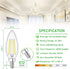 winshine E12 Candelabra LED Bulbs Dimmable 4000K Daylight 60W Equivalent,Type B Light Bulb for Chandelier, C35 Ceiling Fan Light Bulb Clear Glass,600LM,6 Pack by winshine