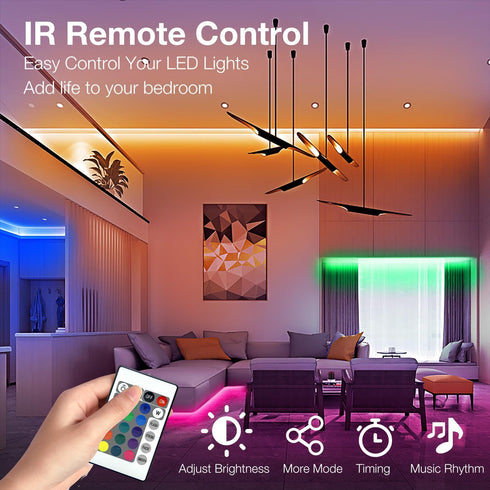 200 ft(2 100 DAYBETTER Led Strip Lights Rolls of ft) Smart Strips with App Control Remote, Led Lights for Bedroom