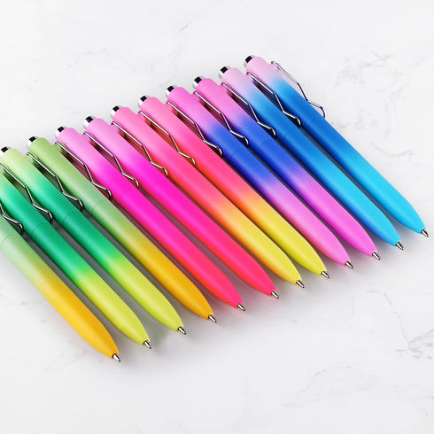 WY WENYUAN Cute Pastel Ballpoint Pens Bulk, Fine Point Smooth Writing, Black Ink Journaling Pens for Women & Men