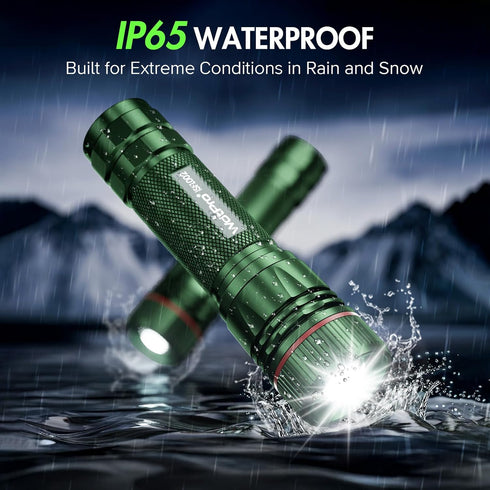2 Pack 10H WdtPro Rechargeable Flashlights High Lumens, Long Lasting Super Bright EDC Flashlight, LED Mini Tactical