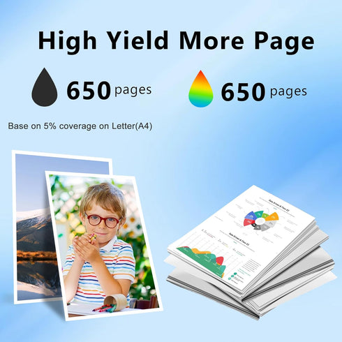 LC75 High Yield Ink Cartridges Replacement for Brother, 4 Pack Compatible with MFC Printers