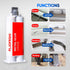 Metal Glue, 1.76 oz, 2 Part Liquid Metal Welding Epoxy Glue, Heavy Duty Repair Putty, High Temperature Resistant
