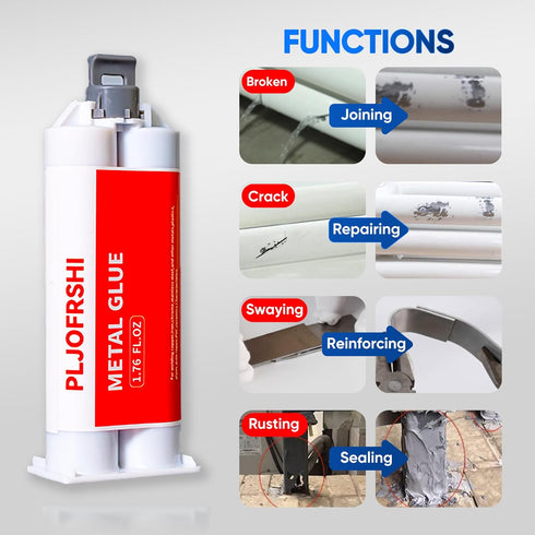 Metal Glue, 1.76oz 2 Part Epoxy AB Glue, Heavy Duty Weld for Metal, Plastic, Steel, Ceramics, Automotive Repair (1Pcs)
