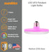Bulbs, 7 550 3000K E26 120 110 Sunlite LED UFO Pendant Light Watts, Lumens, Warm White, Medium Base, Volts, Degree Beam