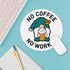YAZMEEN No Coffee No Workee Mouse Pad, Funny Gnome Mousepad with Non-Slip Rubber Base, Cute Round Mouse Mat