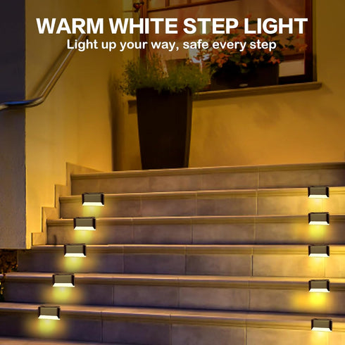BKBB PPBB 20 Solar Deck Lights Outdoor, Pcs Solar Step Lights, Waterproof LED Solar Lights for Outdoor Stairs, Step