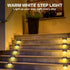 BKBB PPBB 20 Solar Deck Lights Outdoor, Pcs Solar Step Lights, Waterproof LED Solar Lights for Outdoor Stairs, Step