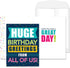 Big Blue Birthday Card From All Of Us, 8.5" x 11" Large Greeting Card Made In The USA