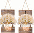 Wall Sconce Decor 2pcs, Mason Jar Wall Sconce Farmhouse Home Decor with