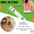 Bulk 25 Pack Clear Vinyl Plastic ID Badge Holder Strap with Snap & Eyelet Hole for Badges
