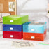 Pinkunn 12 Pcs Multicolor Plastic Document Boxes, 12.2 x 9.06 x 3.35 Inch Keepsake Storage with Lid