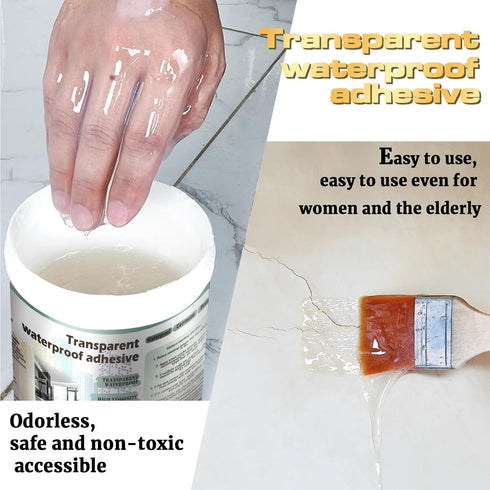 Transparent Waterproof Coating, Invisible WaterproofAgent ,Transparent Waterproof Sealan, Indoor & Outdoor Waterproof Coating (17.5oz.)