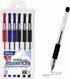 BAZIC Essence Assorted Color Gel-Pen with Cushion Grip - 6 Per Pack