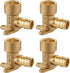 EFIELD Pex A Full Flow Expansion Fitting, Pack of 4, 1/2"x 1/2" Female NPT Drop-ear Elbow for Pex-A Tubing