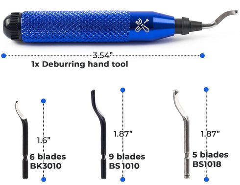 Deburring Tool Kit with 20 High-Speed-Steel Blades for Metal, PVC, Plastic, Copper, and Resin Art