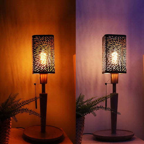 7.9 4.5 4.5in E27 E26 Lamp Shades, Modern Style Metal Lampshade with Pattern of Leaves for Table Lamp and Floor Light