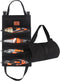 Roll Up Tool Bag, 16OZ Canvas Wrench Pouch, Multi-Purpose Tool Roll with 5 Zippered Pockets, Black