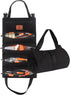 Roll Up Tool Bag, 16OZ Canvas Wrench Pouch, Multi-Purpose Tool Roll with 5 Zippered Pockets, Black