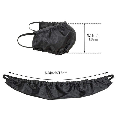 Sluswallow Black Beard Bonnet Beard Bandana for Men Facial Hair Beard Bib Adjustable Beard Guard Cover Mens Bedtime