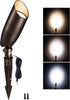 Low Voltage Spotlight, 3CCT 3000K/4000K/5000K Adjustable, Outdoor 12V LED Landscape Lighting, Waterproof