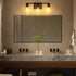 3 E26 WILON Vanity Light Bathroom, Light Black Modern Vanity Lights with Clear Glass Wall Sconces with Clear Glass