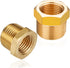 ZOUNI 2pcs Heavy Duty Brass Reducer Hex Bushing, 3/4" NPT Male to 1/2" NPT Female Pipe Fitting Adapter