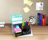 EasyPAG Office Desk Organizer Caddy, 6 Compartments & 1 Sliding Drawer, Black Desktop Accessories Supplies