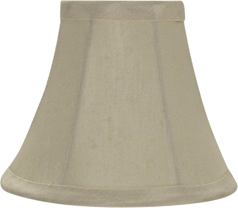 Aspen Creative 30008, Bell Clip-On Chandelier Lamp Shade, Butter Crme, 3" Top x 6"