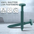 Blulu 18 3 Inch Pcs Vinyl Shutter Fastener Window Panel Peg Lok Pin Pegs Screws Shutter Spikes Anchor (Forest Green)