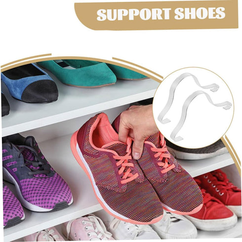 15PCS Closet Hemobllo Acrylic Shoe Display Stand Supports for Sandals High Heel Shoe Rack Holder Elastic Shaper